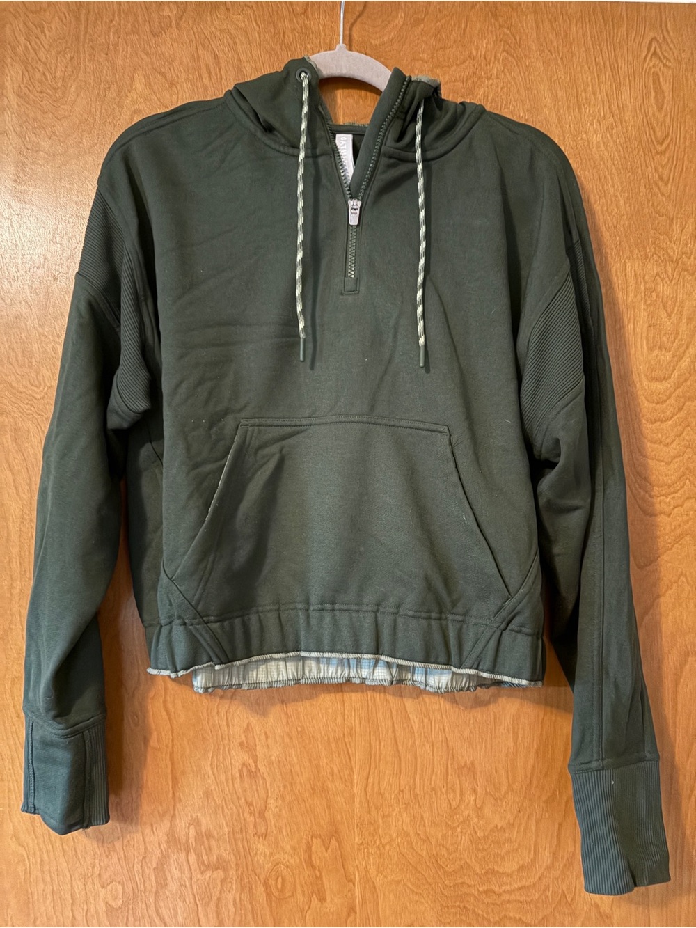 Athleta Olive Green Half-Zip Hoodie